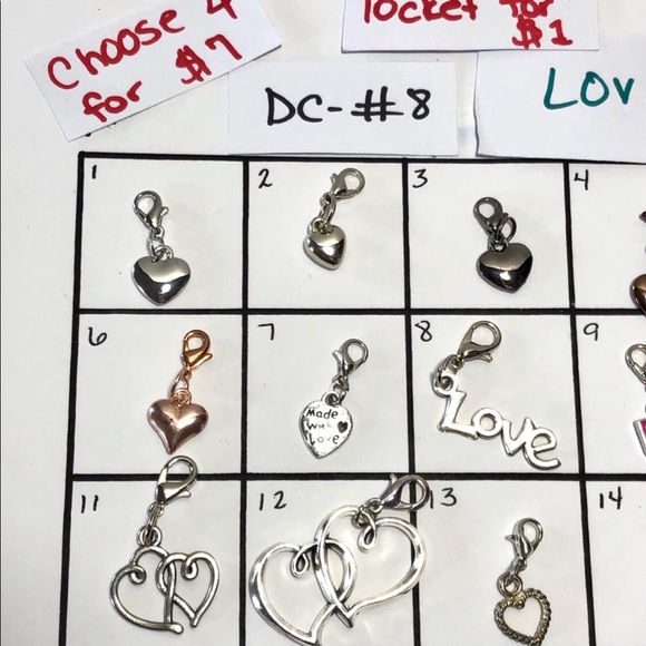 DC-#8.  4X Birthstones Locket Dangle Charms - Picture 3 of 8